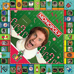 USAOPOLY Monopoly Elf cards showing Christmas Cheer and Christmas Spirit themes