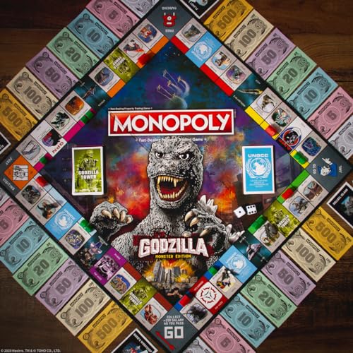 USAOPOLY Godzilla token illustrating Goro's Workshop, adding collectible charm.
