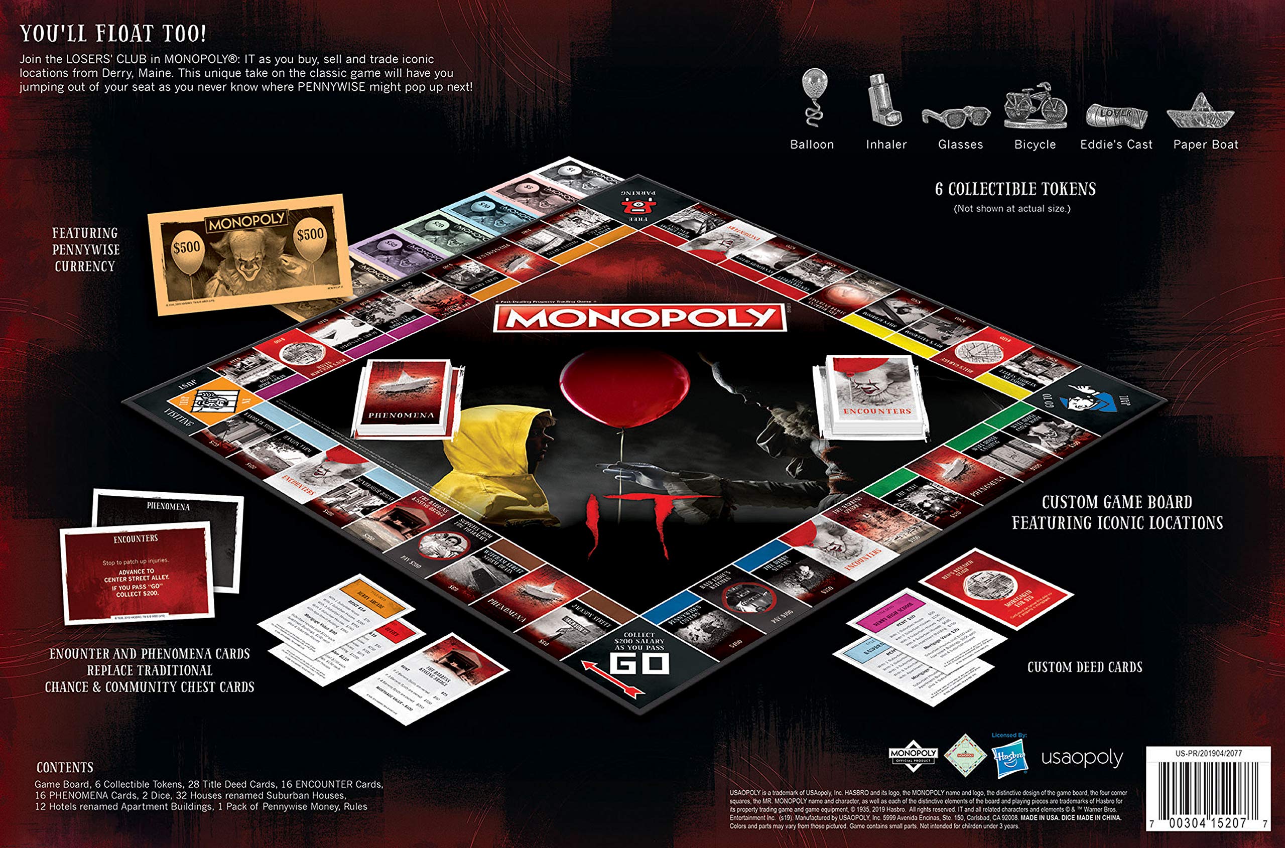 USAOPOLY Monopoly IT Eddie's Cast token adds tactile drama