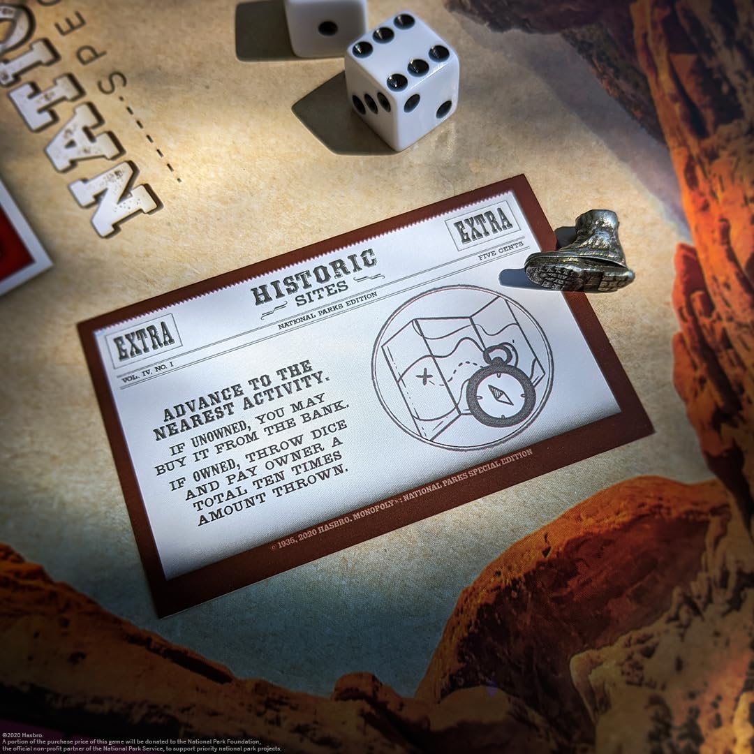 USAOPOLY Monopoly National Parks dice enable classic rolling and strategic planning