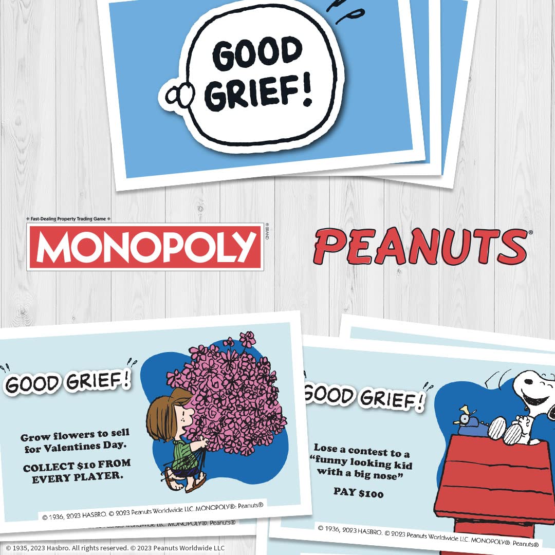 USAOPOLY Monopoly Peanuts bird nests and dog houses as charming property substitutes