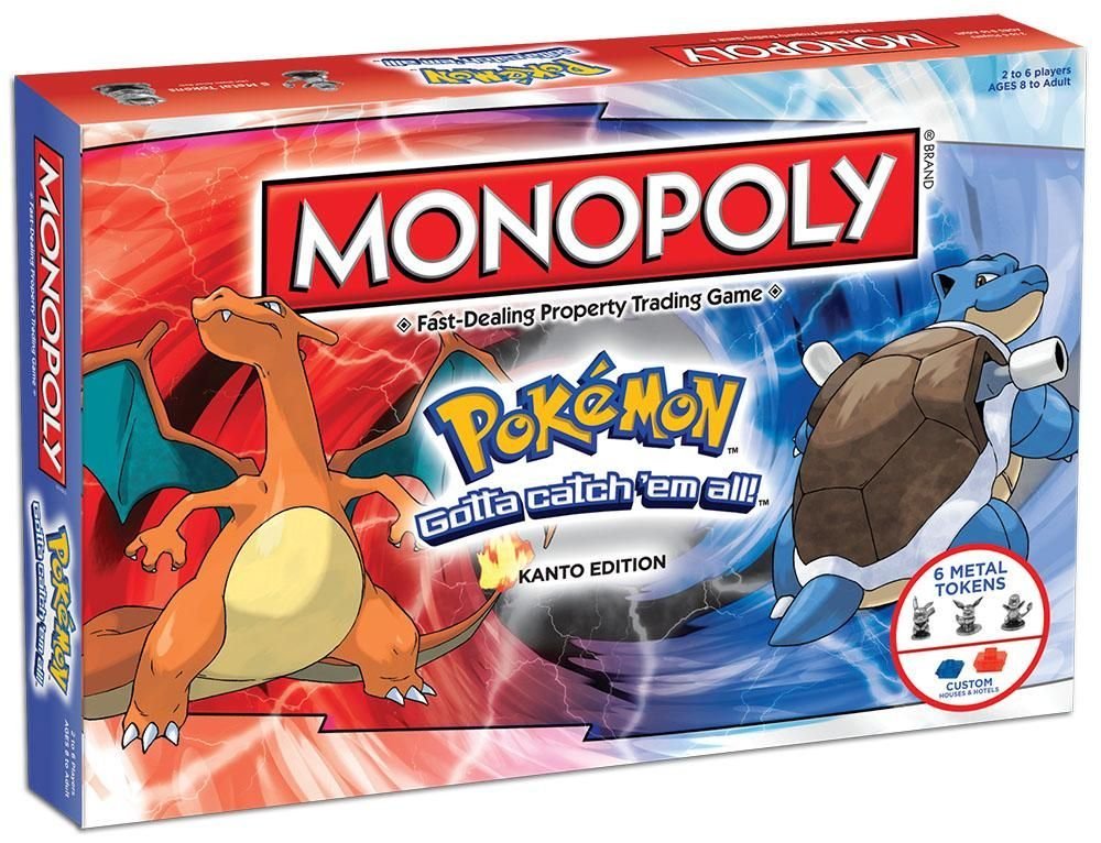 USAOPOLY Pokemon Kanto Edition board highlights eight gyms for engaging family play