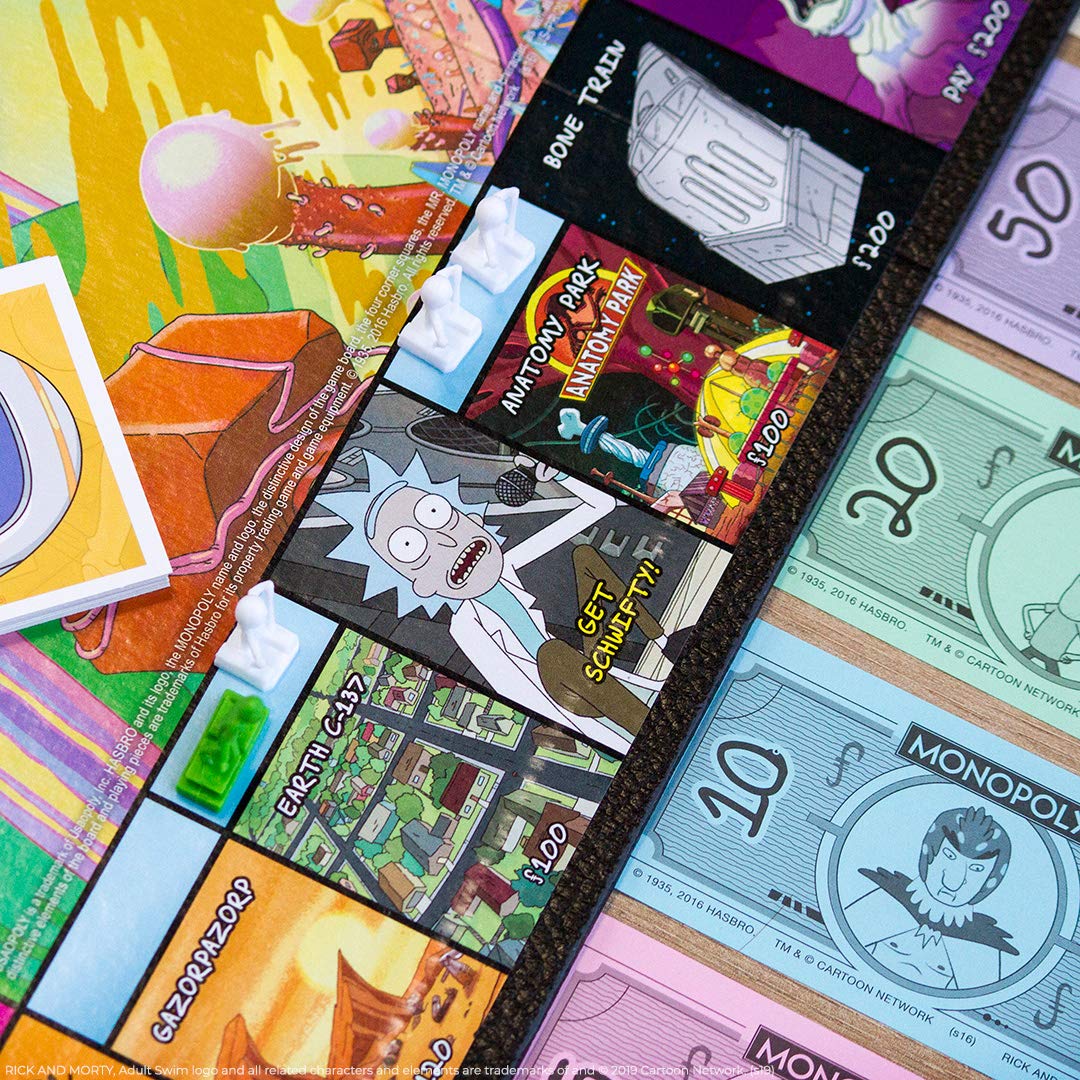 USAOPOLY Rick and Morty token Rick's Car—dynamic piece for player turns.