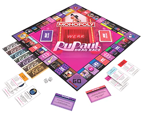 USAOPOLY Monopoly RuPaul’s Drag Race token-lipstick adds glam flair to gameplay.