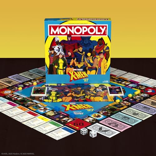 USAOPOLY Monopoly X-Men 97 tokens Wolverine piece tactile sculpted for engaging gameplay.