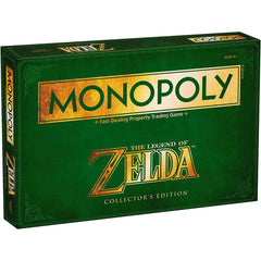 USAOPOLY Monopoly Zelda Collector box showcases tokens for immersive gameplay.