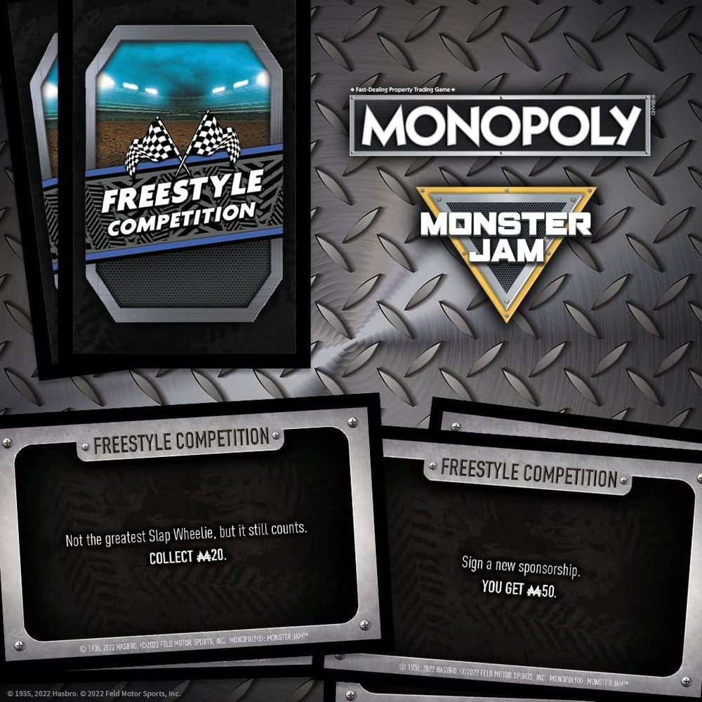 Six custom sculpted tokens from USAOPOLY Monster Jam expand strategy