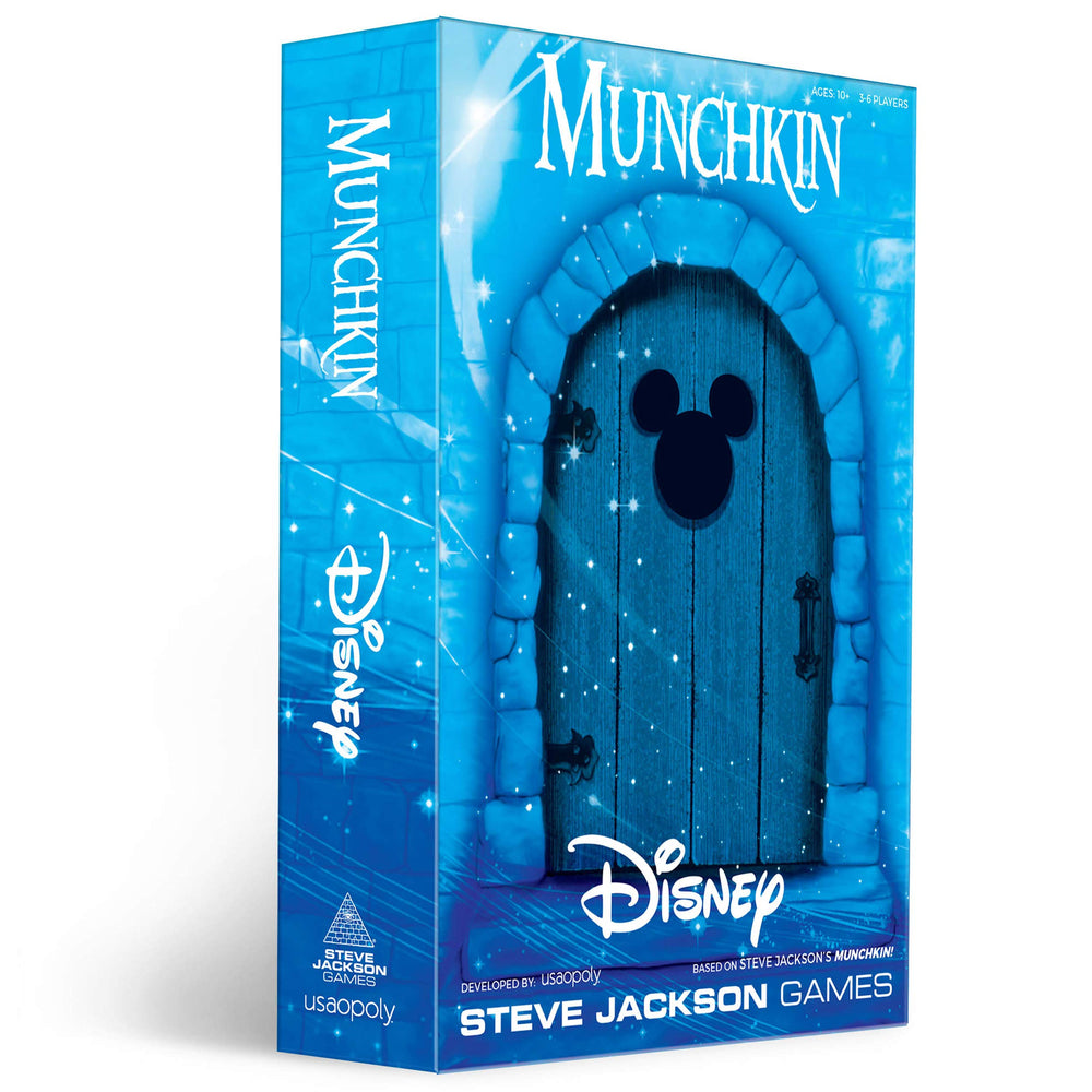 USAOPOLY Munchkin Disney card game front cover shows iconic art for collectors