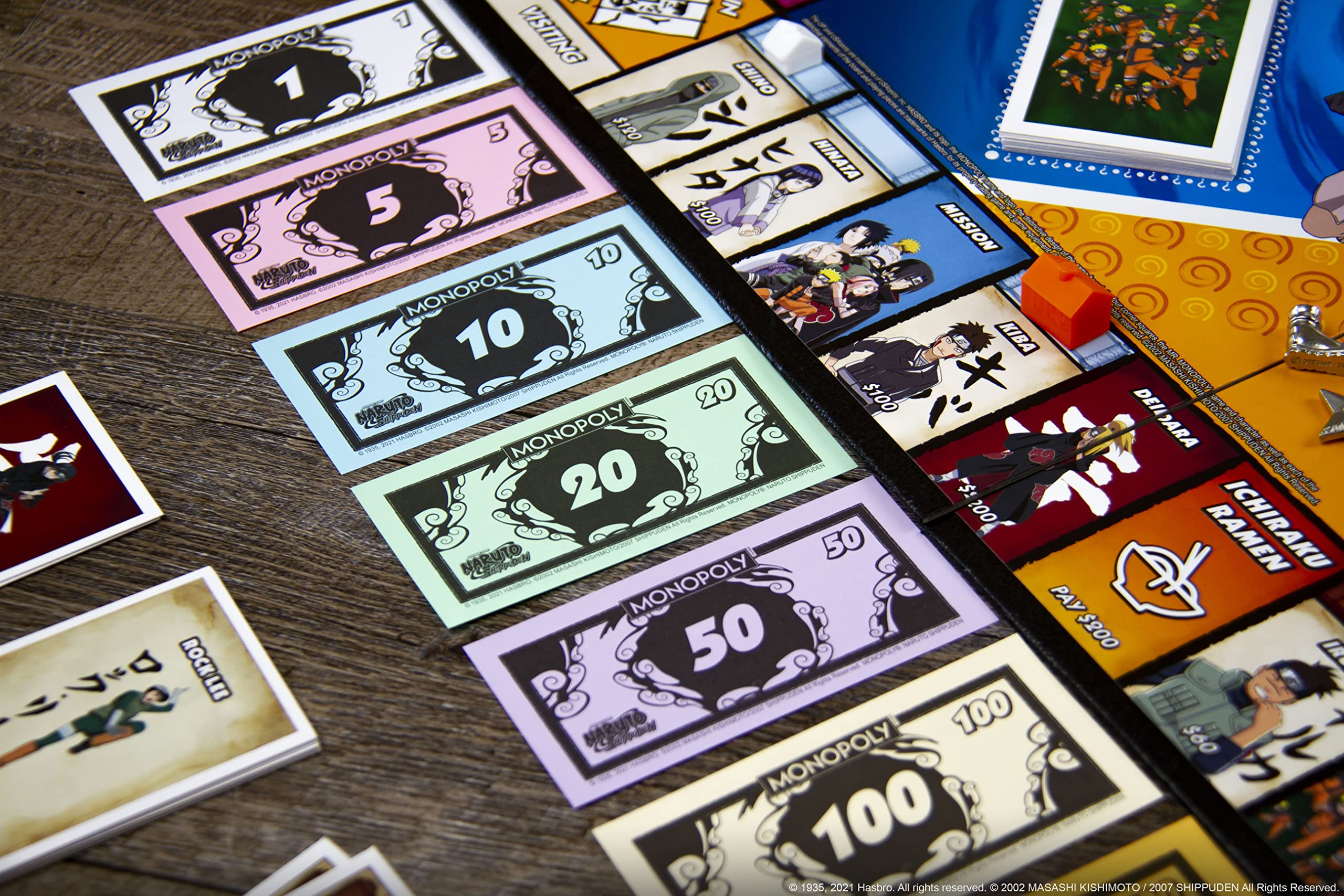USAOPOLY Naruto Monopoly dice for classic gameplay with a Naruto twist.