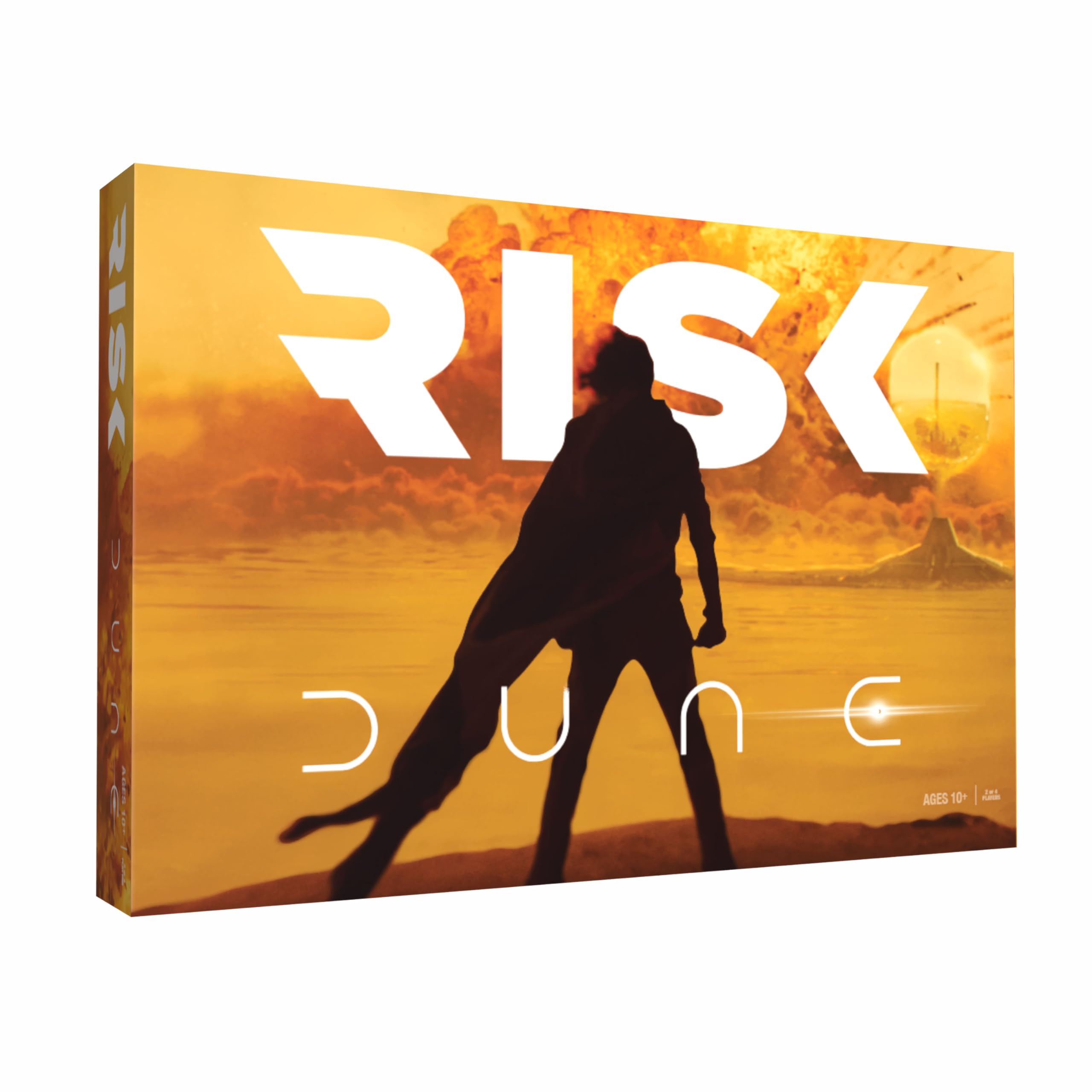 USAOPOLY Risk Dune cover art showing epic strategy battle for Dune fans.