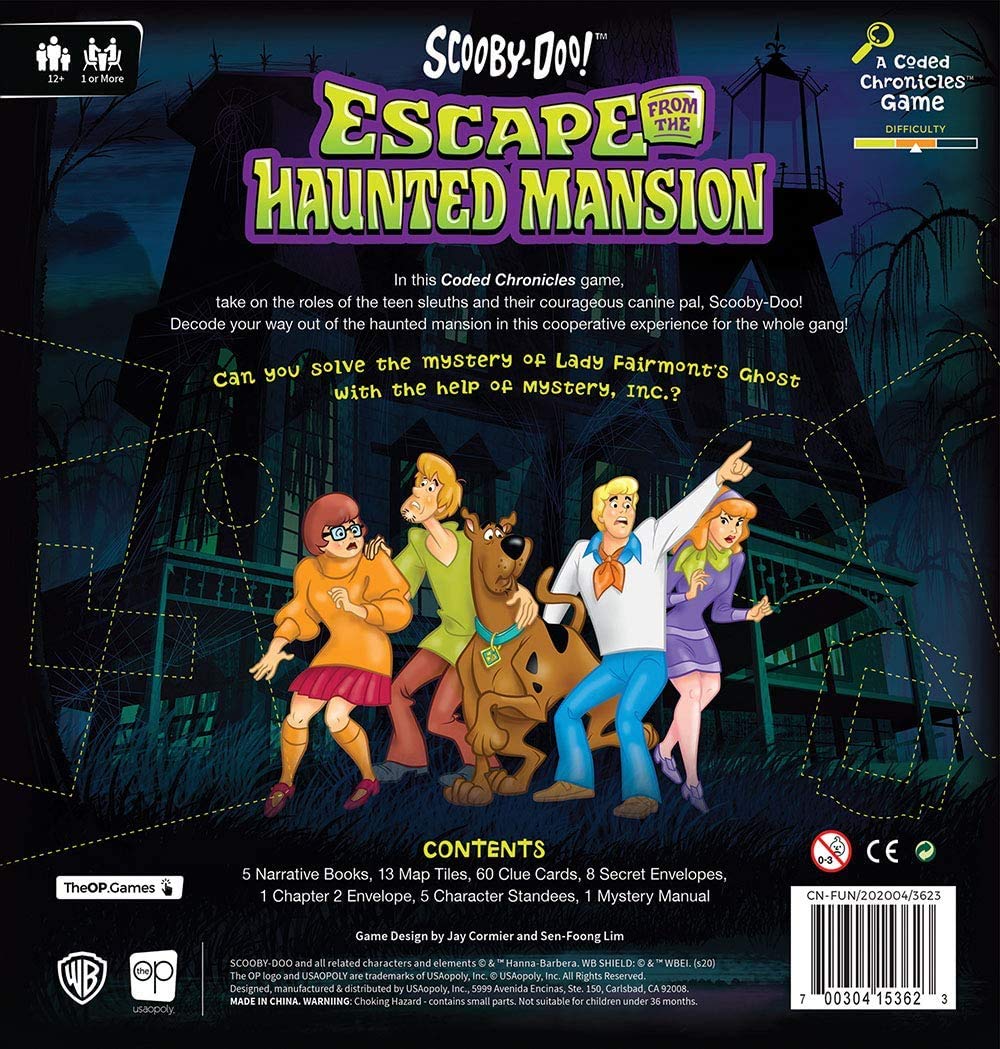 USAopoly Scooby-Doo Escape from the Haunted Mansion narrative books deepen story immersion
