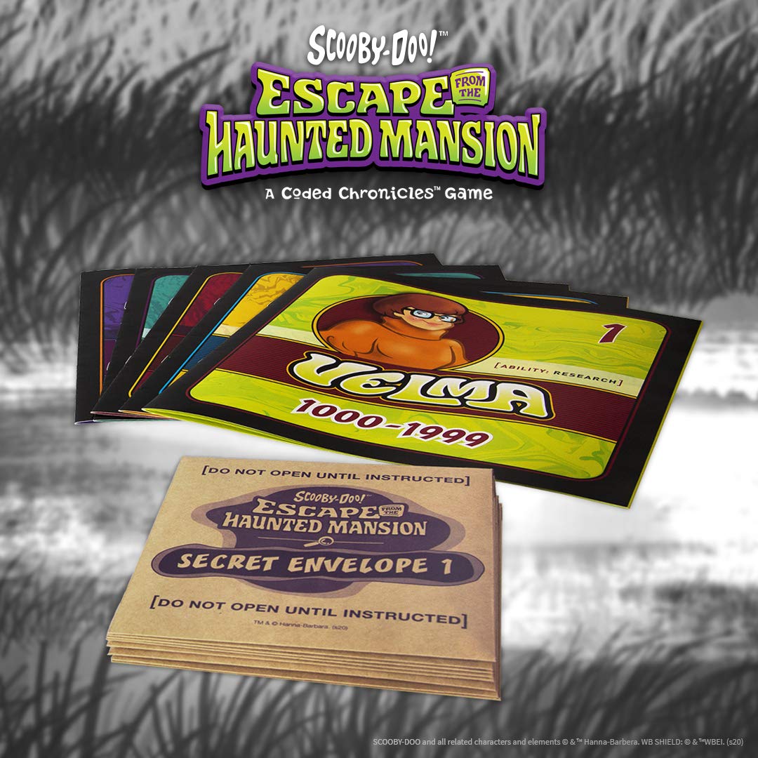 USAopoly Scooby-Doo Escape from the Haunted Mansion secret envelopes heighten suspense