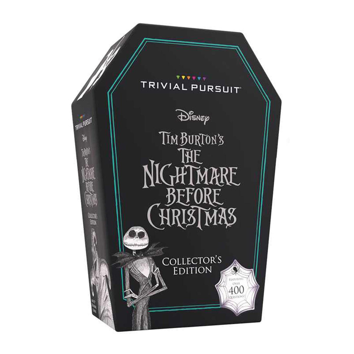 USAOPOLY Trivial Pursuit Nightmare box front, ideal for display and gifting to Disney fans.