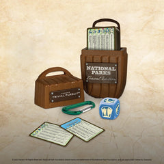USAOPOLY Trivial Pursuit National Parks wildcard card adds surprise twists to play.