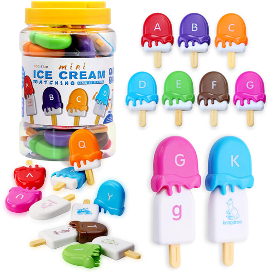 USATDD ABC Alphabet popsicles set for early letter recognition and color play.