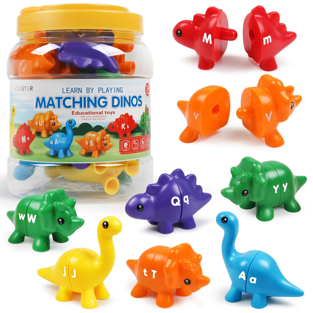 USATDD dinosaur alphabet letters on head and tail for early literacy play