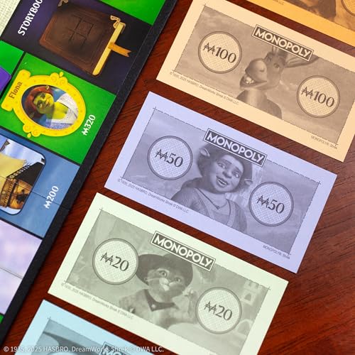 USAOPOLY MONOPOLY Shrek Edition Onion token adds playful misdirection in gameplay.