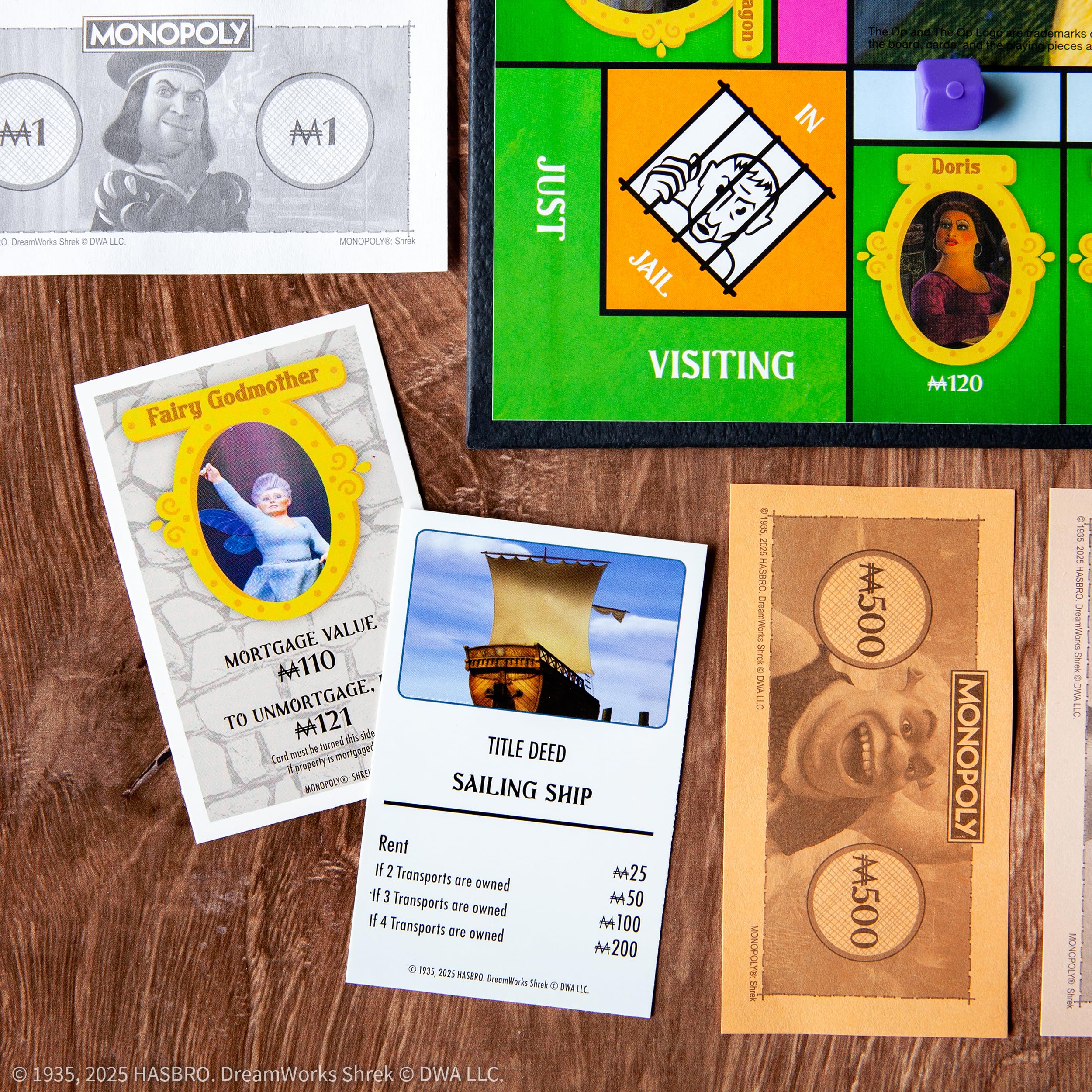 USAOPOLY MONOPOLY Shrek Edition Outhouse token sparks cheeky in-game moments.