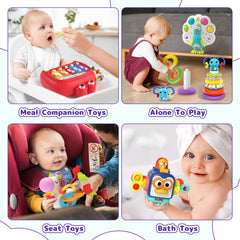 Usrela 5-in-1 dinosaur piano inviting taps and music discovery