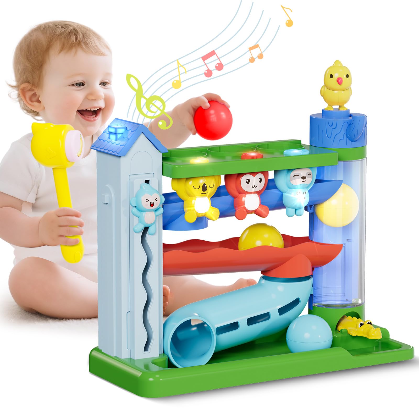 Ussybaby hammer-toddler-musical-toy with bright lights and melodies for active play
