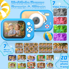 Usteetic kids camera records 1080P video for clear action moments.