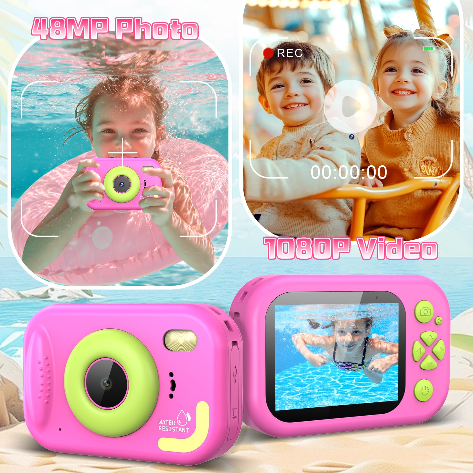Usteetic Kids Camera uses 48MP sensor to capture detailed memories.