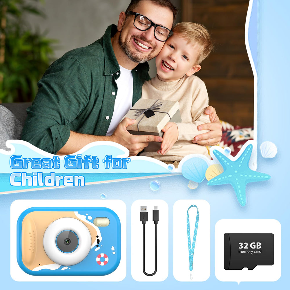 Usteetic kids camera battery with power-saving mode extends use.