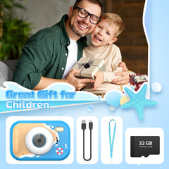 Usteetic kids camera battery with power-saving mode extends use.