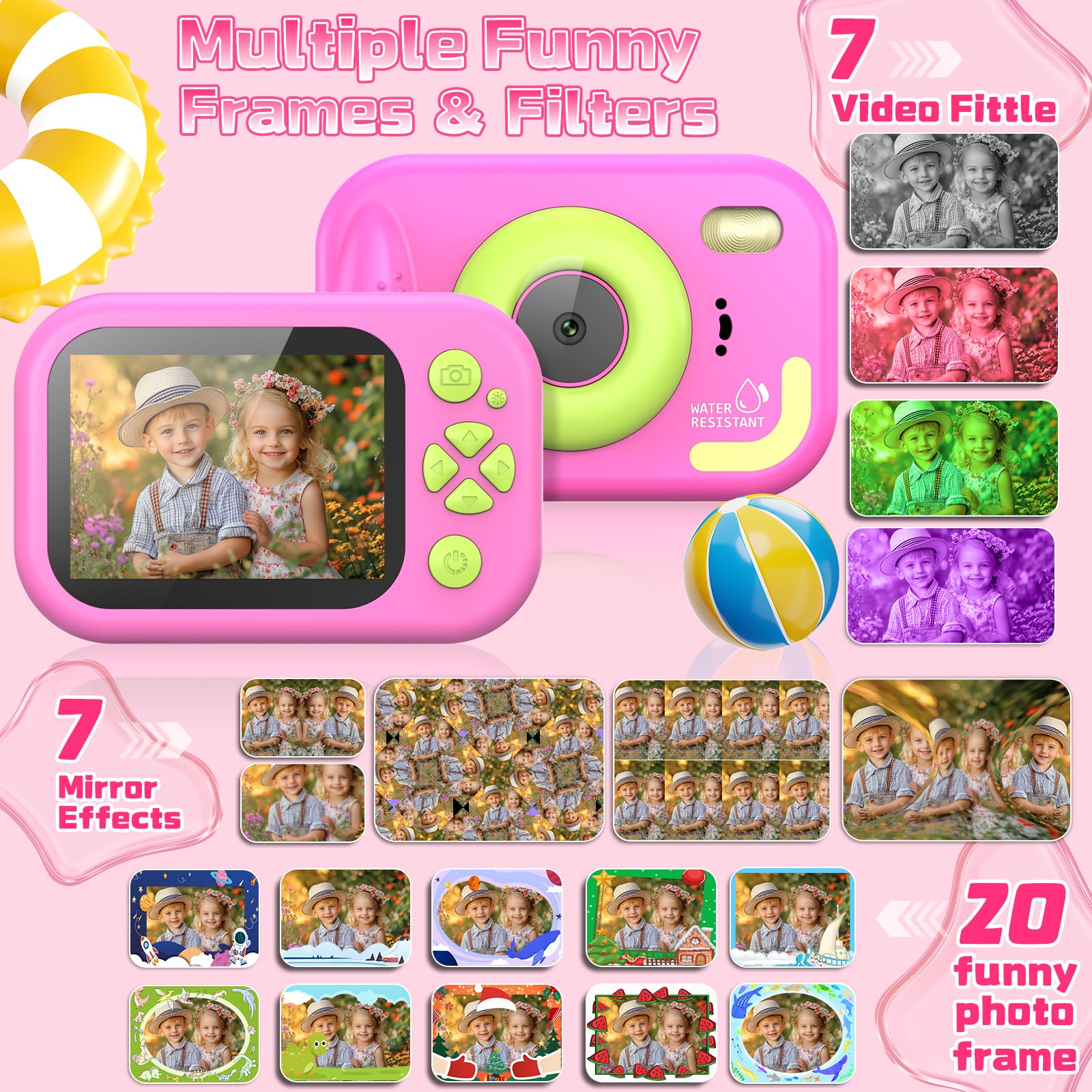 Usteetic Kids Camera durable ABS shell resists drops during play.