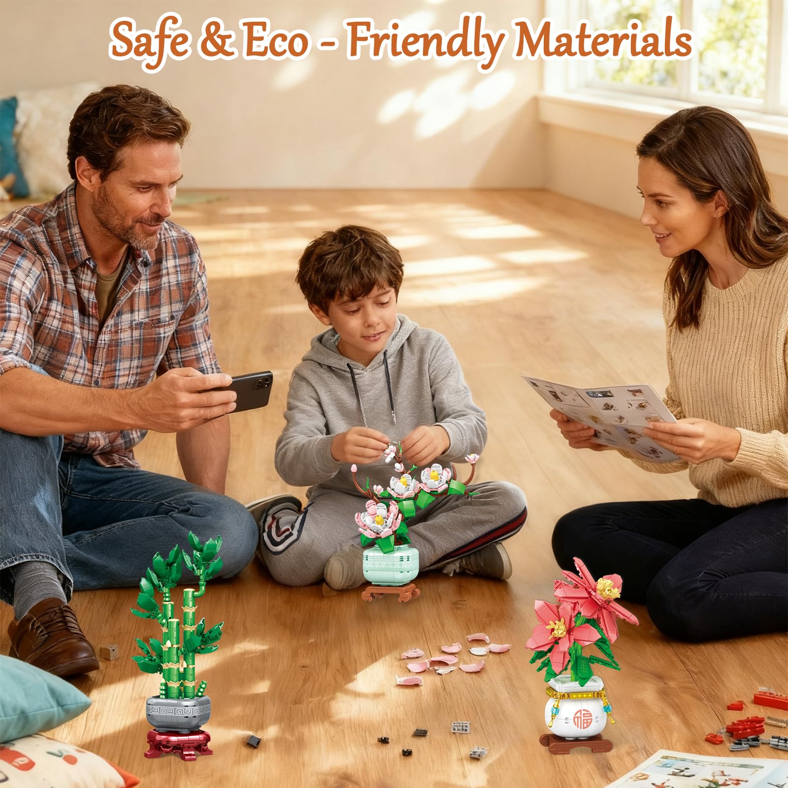USVillGO Botanicals bonsai ABS plastic kit promotes safe, eco-friendly crafting.
