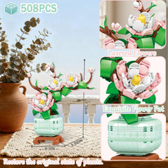 USVillGO Botanicals bonsai centerpiece displayed on shelf adds color.