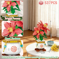 USVillGO Botanicals bonsai presentation shows the assembled artful figure as decor.