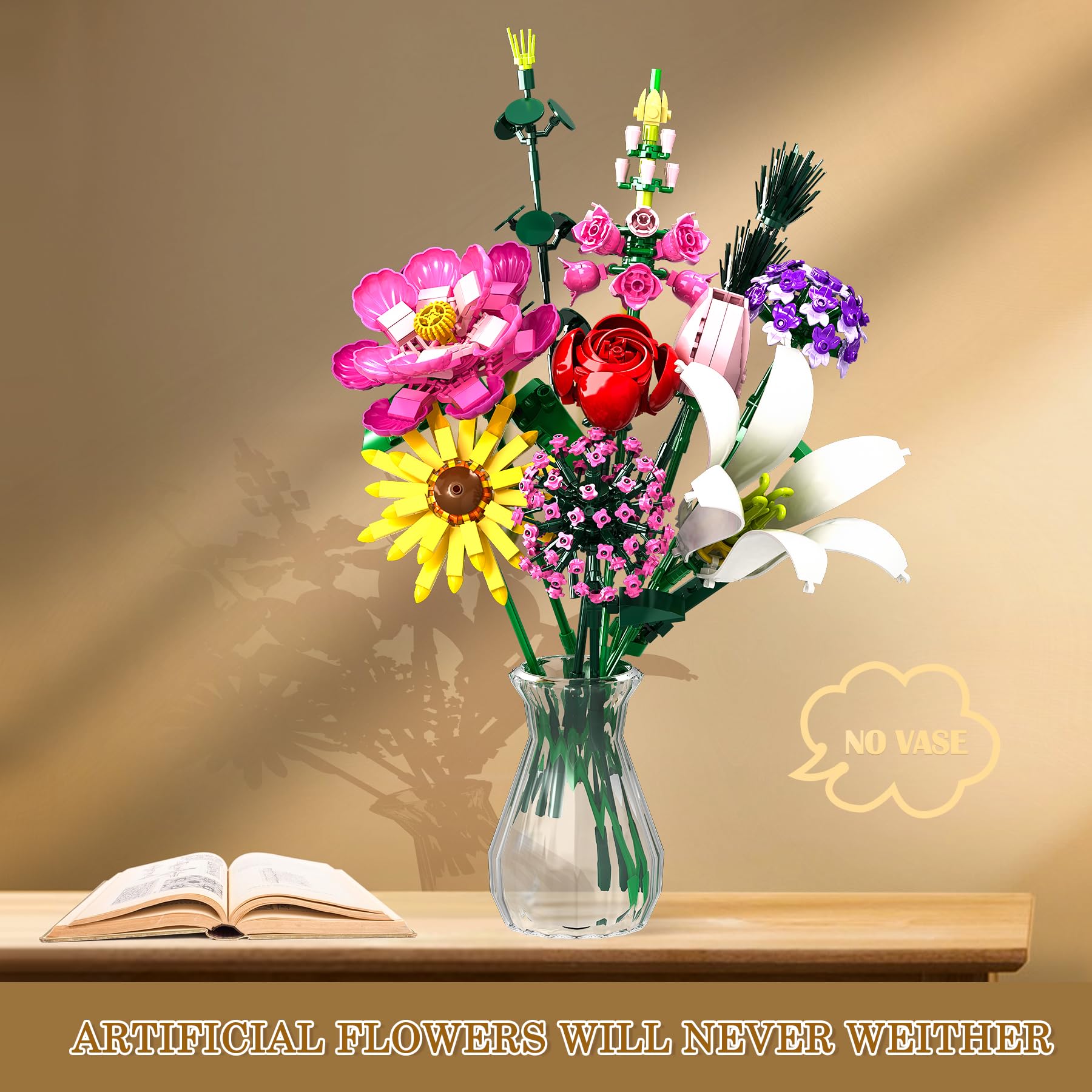 Utbttor creative home-decor bouquet adds a vibrant focal point to any room.