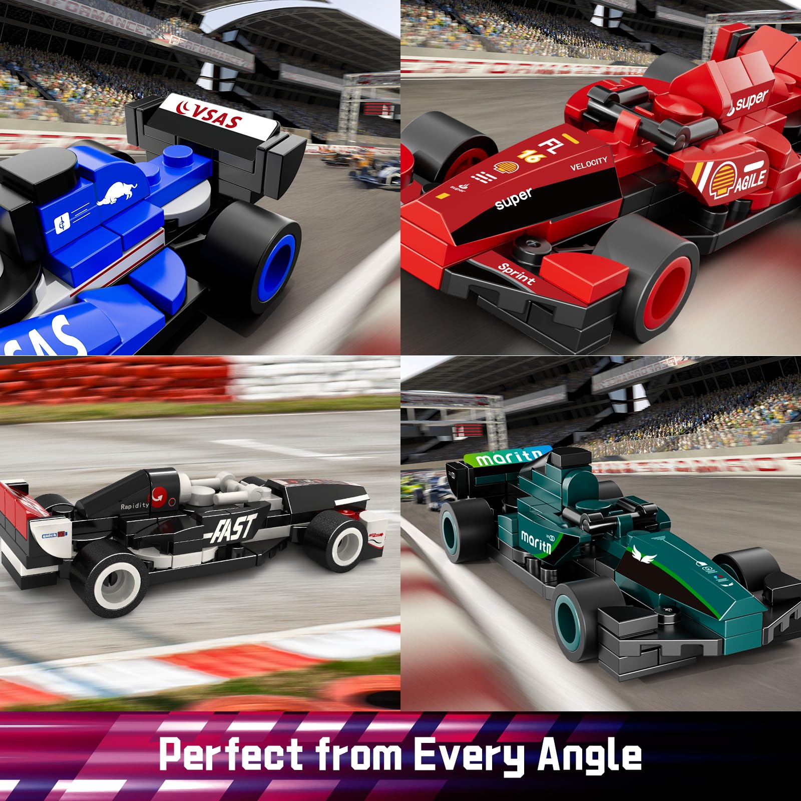 Utbttor F1 race cars display collection on a shelf