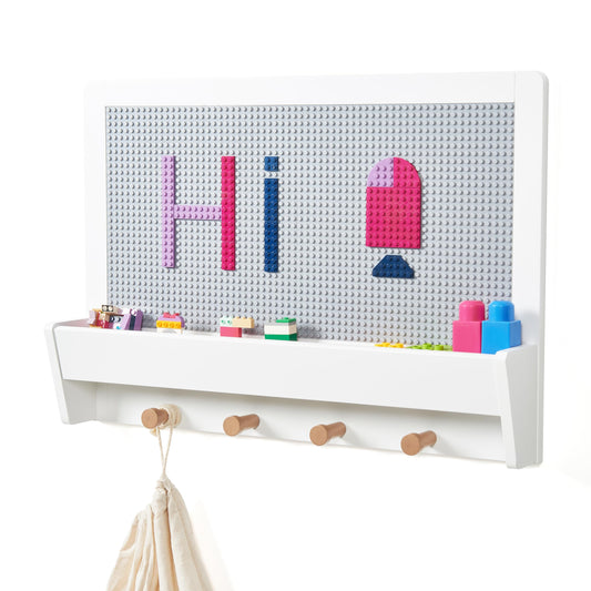 UTEX 2-in-1 Building Panel wall-mounted setup for versatile play space.