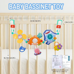 UTOPLIKEY clip-on attachment fits strollers and cribs for portable entertainment.