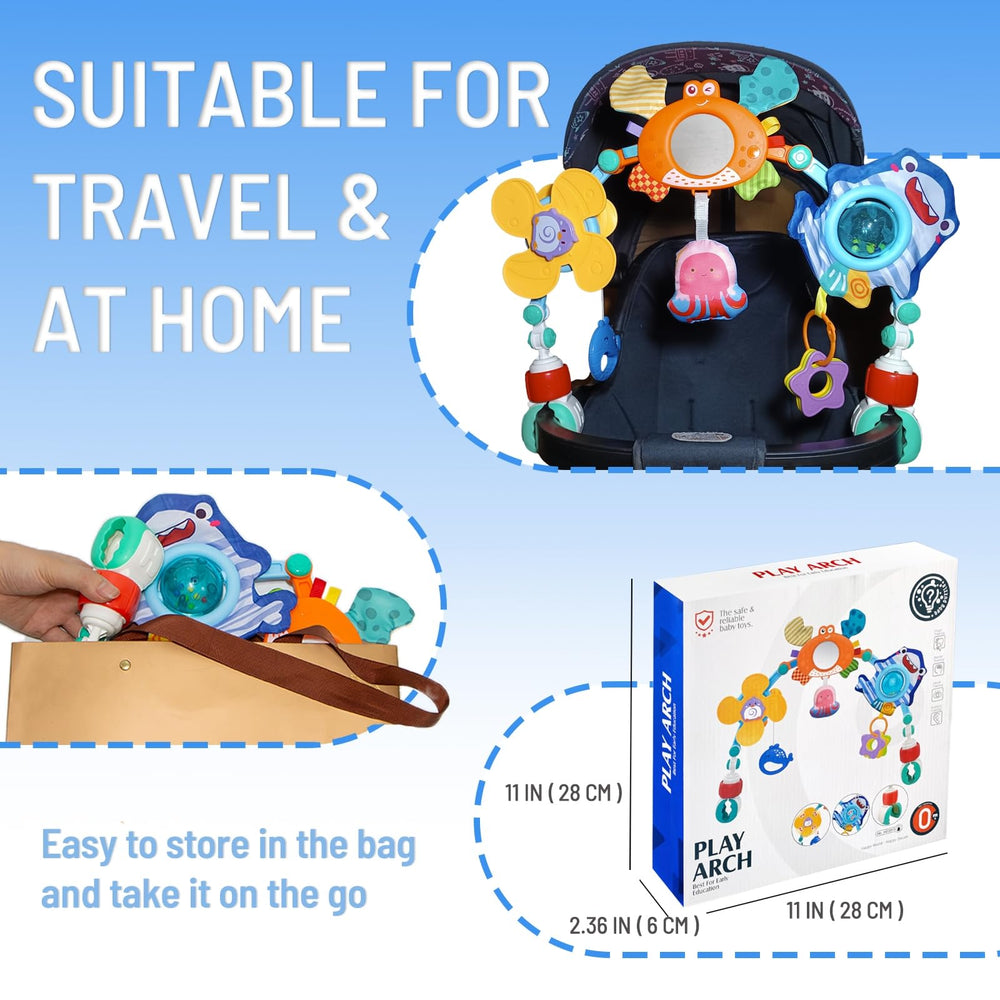 UTOPLIKEY travel-friendly arch keeps baby engaged during outdoor trips and errands.