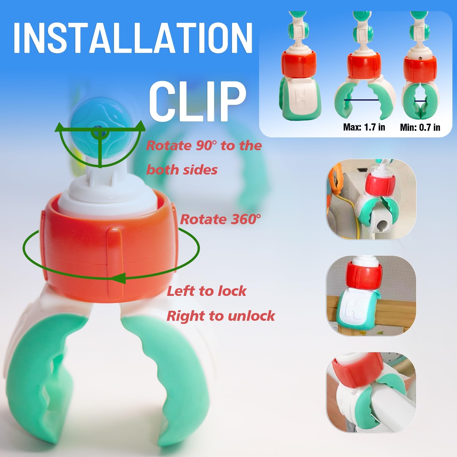 UTOPLIKEY versatile arch toy suits bassinets, cribs, and high chairs for use.