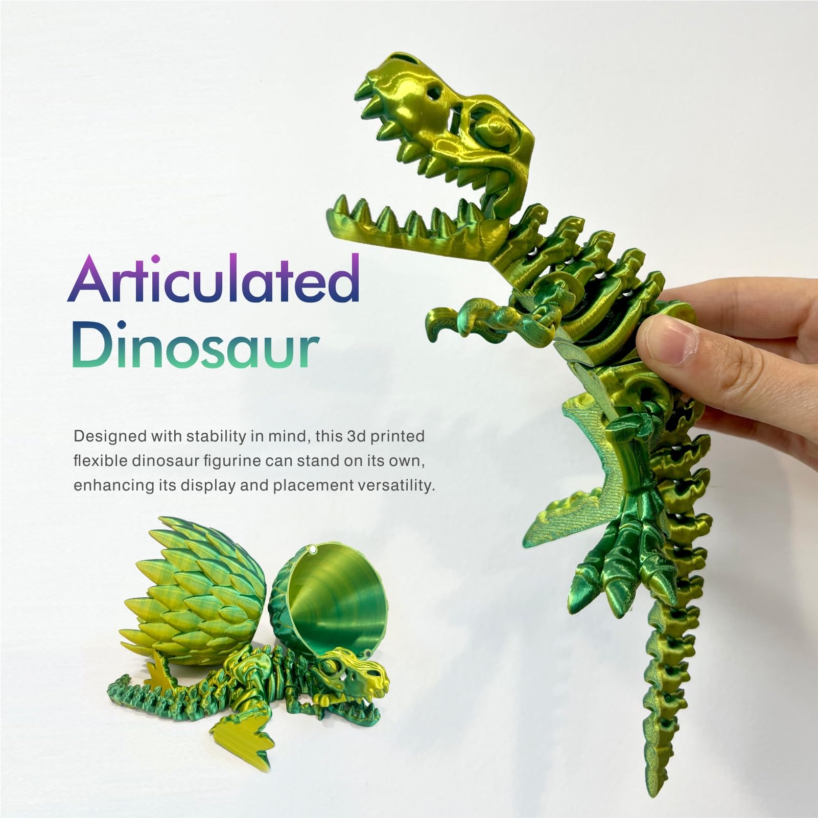 utosday articulated t-rex dinosaur with flexible posing for creative display