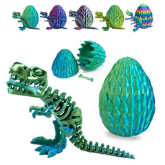 utosday tri-color dinosaur egg close-up showing color shifts for striking display and gifting appeal.