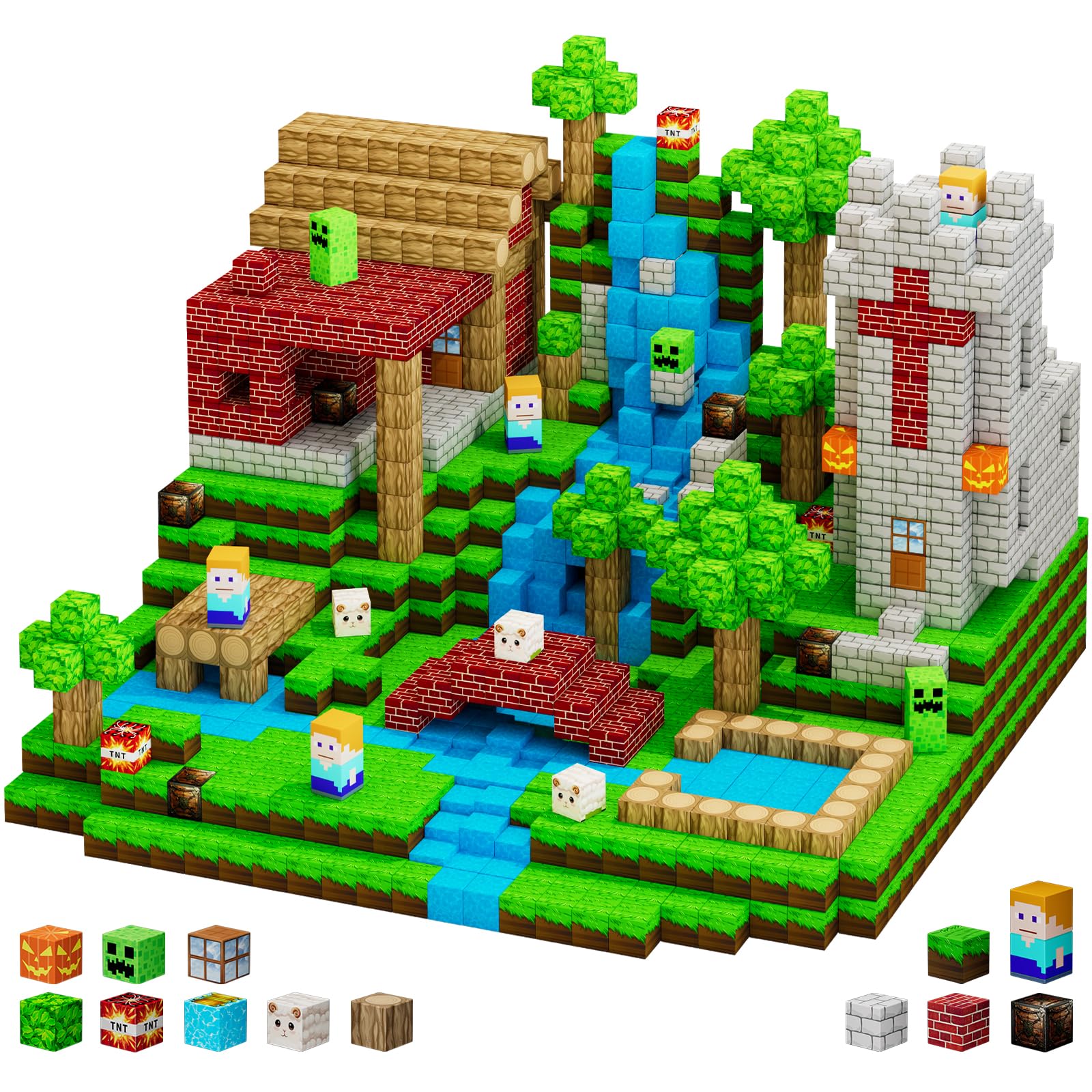 Uucoco 100pcs magnetic blocks set in action, sparking creative building play and exploration.