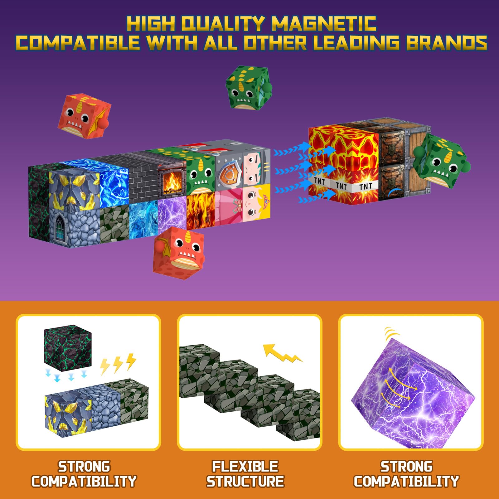 Uucoco magnetic blocks pair with other brands for expansion.