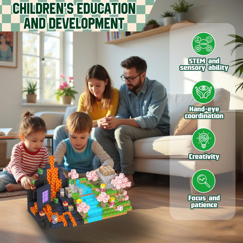 Uucoco compatible magnetic blocks expand play with other brands.