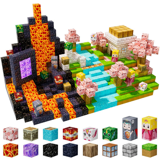 Uucoco forest-themed magnetic blocks promote imaginative play and spatial skills.