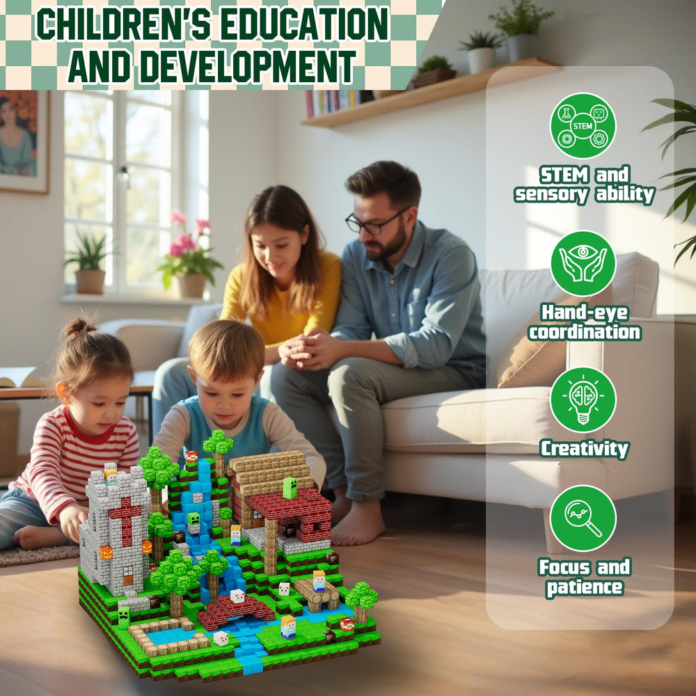 Outdoor-friendly Uucoco magnetic blocks promoting group STEM play and exploration.