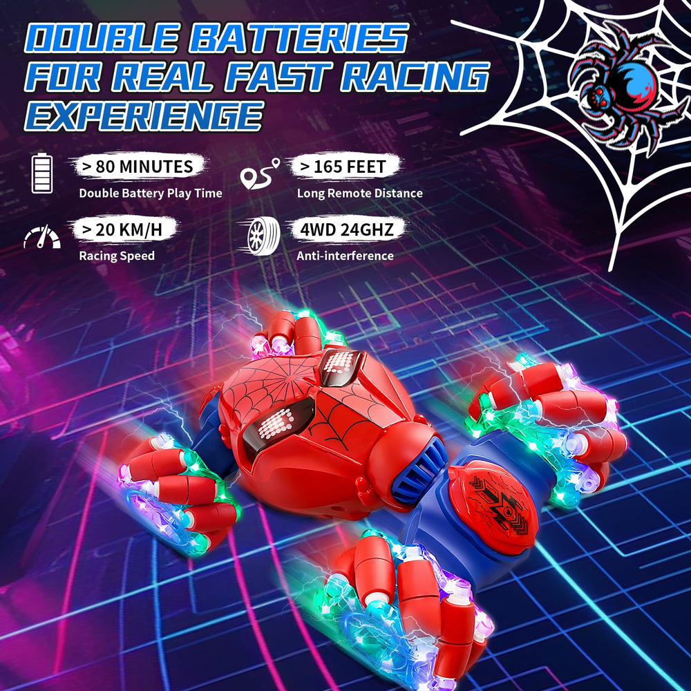 Uucoco S-pider 2.4GHz remote ensures quick, interference-free multiplayer racing.