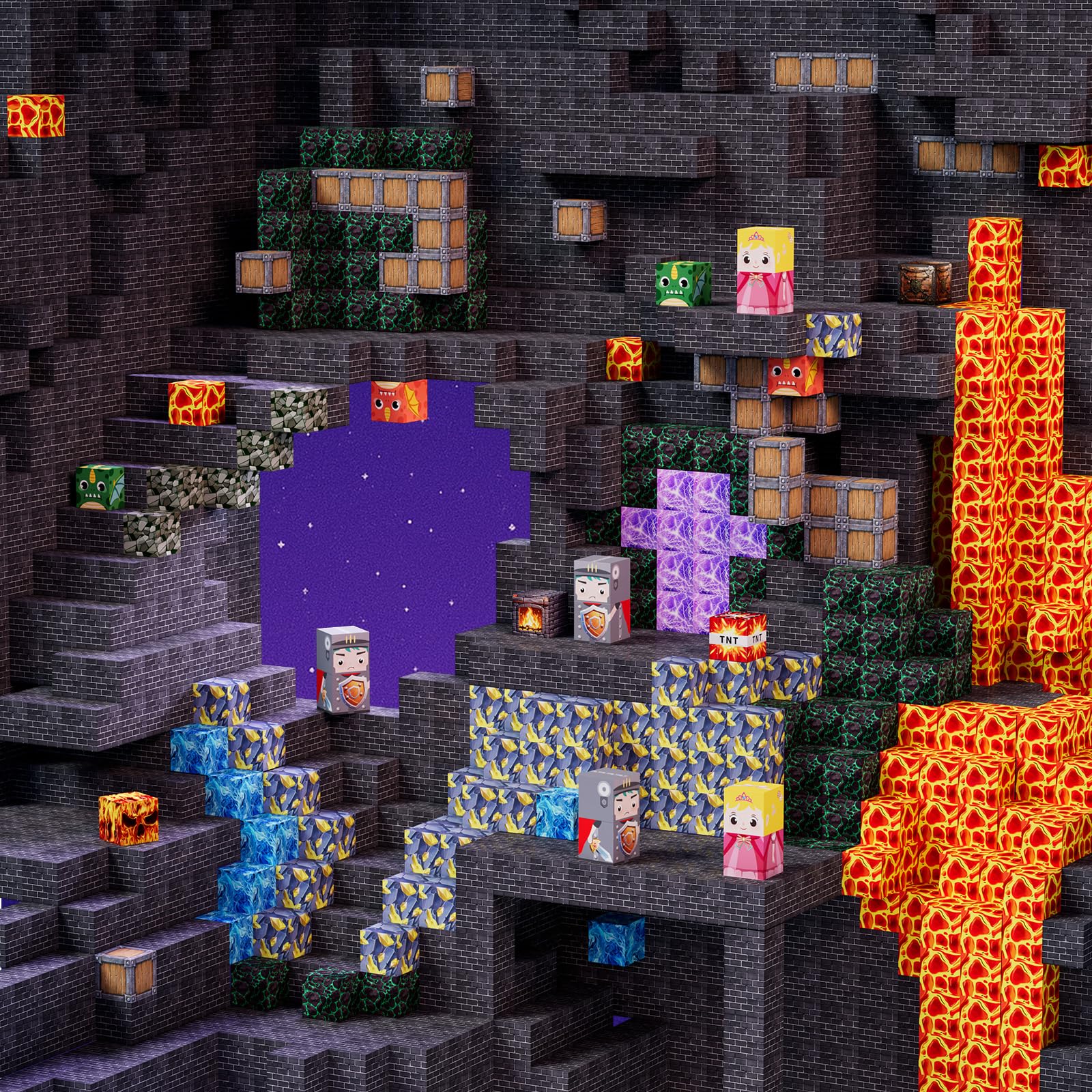 Uucoco UV-enhanced magnetism patterns creating vivid play scenes.