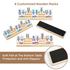 Uvcany double-12 colored dominoes with durable finish for clear dots.