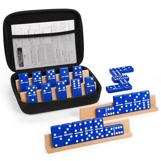 uvcany double six domino tiles with vivid painted dots for clear play