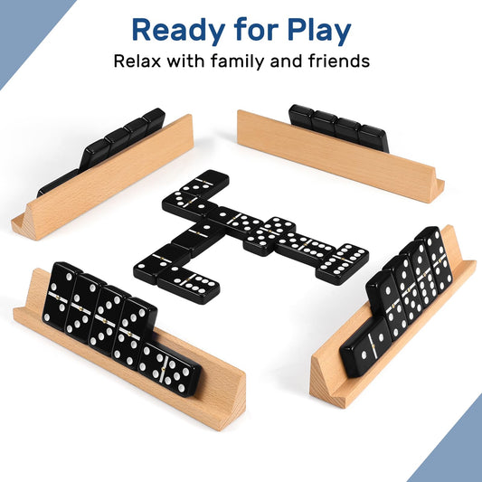 UVCany four beech wooden racks keep tiles organized during games